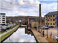 Leeds and Liverpool Canal, View East from Salts Mill Road