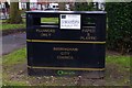 Specialised recycling bin, Yardley Cemetery, Yardley, Birmingham