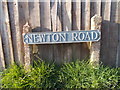 Sturminster Marshall: a Newton Road sign