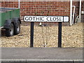 Gothic Close sign