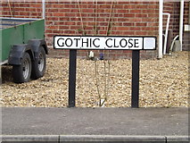TM2482 : Gothic Close sign by Geographer