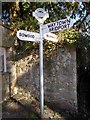 Netherbury: finger-post at The Square