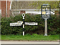 Fingerpost, Main Street/Bridegate Lane, Hickling