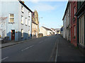 Looking east along the A40 through Llandovery