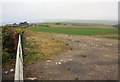 Misty view west from track junction at Beacon Knap