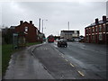 Bus stop and shelter on Manchester Road (A6)