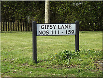 TG2008 : Gipsy Lane sign by Geographer