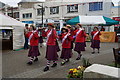 Morris dancers at the Farmers Market, Truro