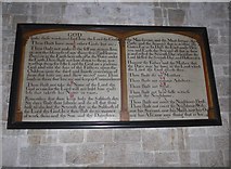 SD3676 : St John the Baptist, Flookburgh: The Ten Commandments by Basher Eyre