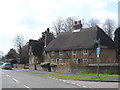 TL2915 : Late seventeenth century thatched houses, Bramfield by Bikeboy