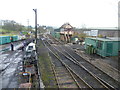 Looking down the line at Rolvenden station