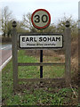 TM2463 : Earl Soham Village Name sign by Geographer