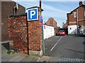 Entrance to Abingdon Road car park, Middlesbrough