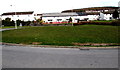 Large grassy roundabout in Penrhys