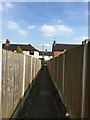 Newcastle-under-Lyme: alley between Emery Avenue and Whitfield Avenue