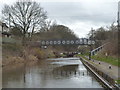 Macclesfield Canal:  Footbridge No 93 and Hall Green Stop Lock