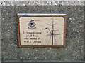 Plaque on the sea wall in remembrance of HMS Ganges