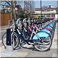 Barclays and Santander cycles, Fulham High Street