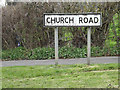 Church Road sign