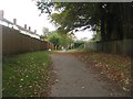 Path behind Perring Avenue flats