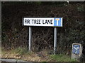 TM0364 : Fir Tree Lane sign by Geographer