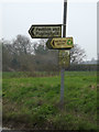 TM0262 : Roadsigns on Bacton Road by Geographer