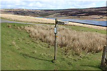 SD9533 : Fingerpost by Walshaw Dean Lower Reservoir by Chris Heaton