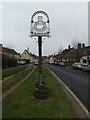 TM0262 : Haughley Village sign on Old Street by Geographer