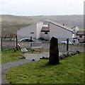 Benches at the eastern end of The Green Community Garden, Penrhys