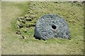 SS1346 : Millstone beside a track on Lundy Island by Philip Halling
