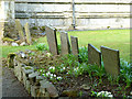 18th century slate headstones, Saxelbye churchyard