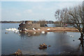 SK0307 : Duck-feeding station, Chasewater Country Park, northwest of Brownhills by Robin Stott