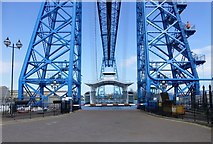 NZ4921 : The gondola of the Transporter Bridge by Russel Wills