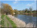 Public footpath along the riverside