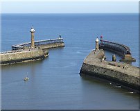 NZ9011 : The East Pier, Whitby Harbour by Russel Wills