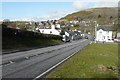 Looking north-northeast down the A487 at Llanfarian