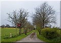 The track to Brook Cottage