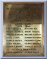 The war memorial in All Saints church, Bawdeswell