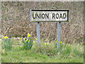 Union Road sign