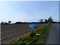TF9600 : Farmland near Scoulton and 2015 general election poster by Bikeboy