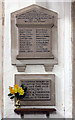 TL9647 : St Peter, Monks Eleigh - War Memorial WWI & WWII by John Salmon