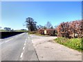 A458 at Entrance to Ty Mawr Ucha Landfill Site