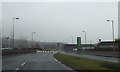 Waitrose roundabout in the rain