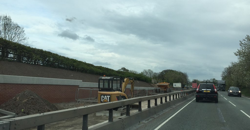 M6 junction 16 improvement scheme © Jonathan Hutchins :: Geograph ...