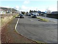 Cars parked outside Llangybi School