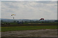 SE9801 : Drop zone: parachutists landing at Hibaldstow Airport by Chris