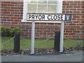 Pryor Close sign