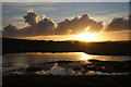 HP6312 : Sunset over Haroldswick pool by Mike Pennington