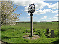 TL7154 : Cowlinge village sign, not far from the War Memorial by Adrian S Pye
