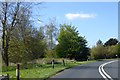 Triangle at the junction for Upper Maund from A417